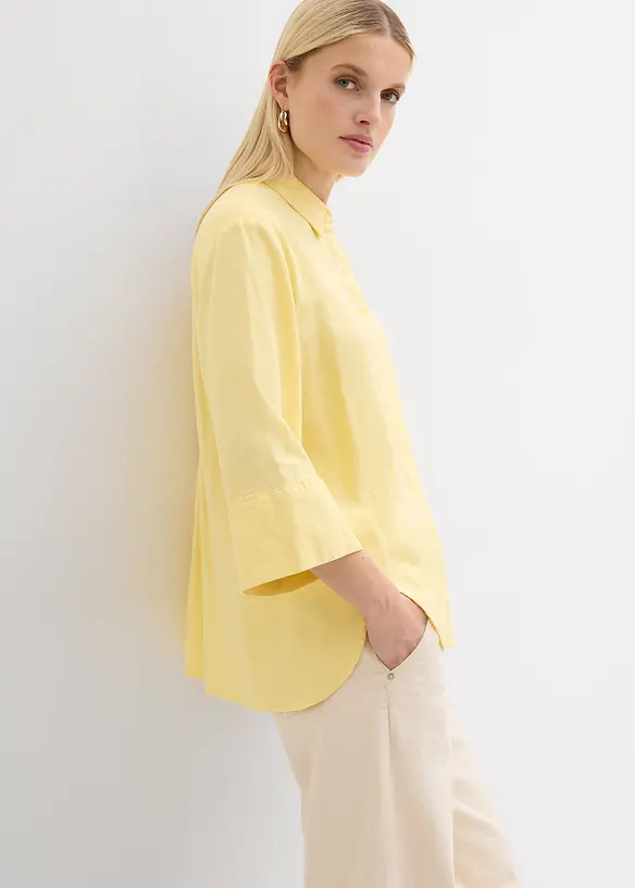 Camicia in misto lino fresco, bonprix