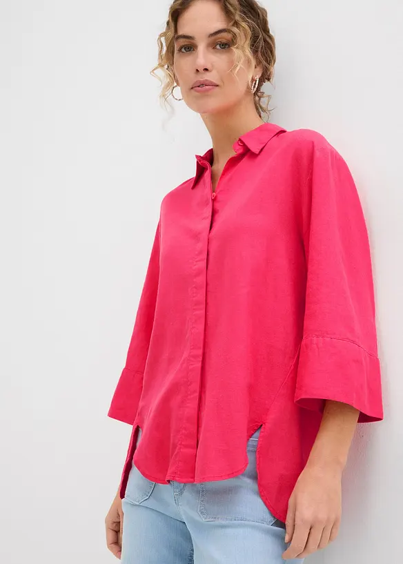 Camicia in misto lino fresco, bonprix