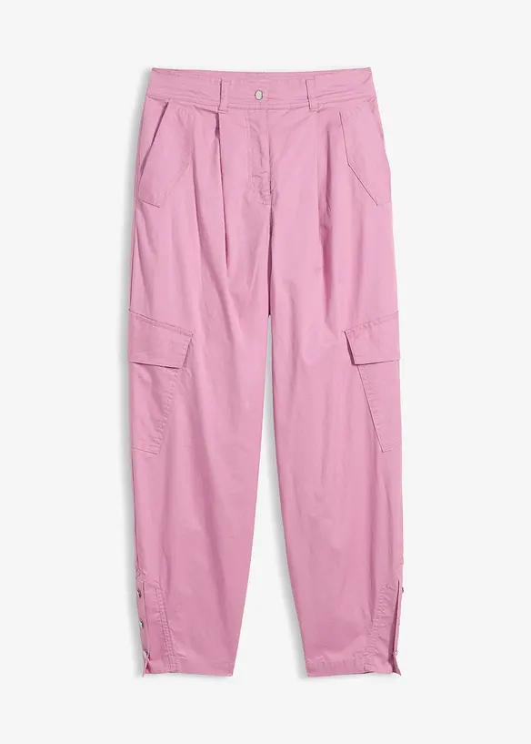 Pantaloni cargo in cotone elasticizzato, bonprix