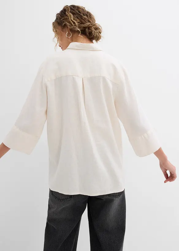 Camicia in misto lino fresco, bonprix