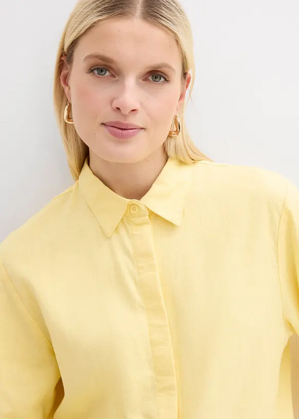 Camicia in misto lino fresco, bonprix