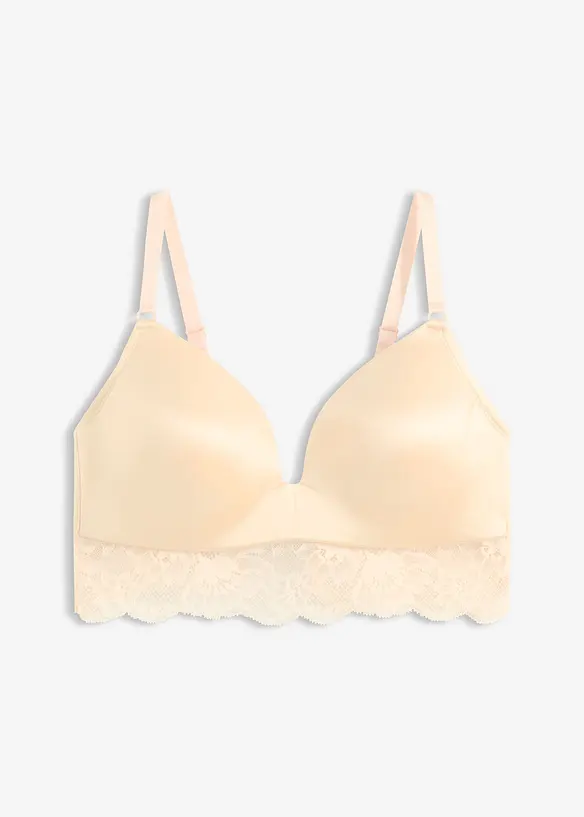 Reggiseno senza ferretto con coppe preformate e pizzo, bonprix