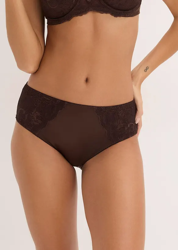 Slip alto con effetto lucido (pacco da 2), bonprix