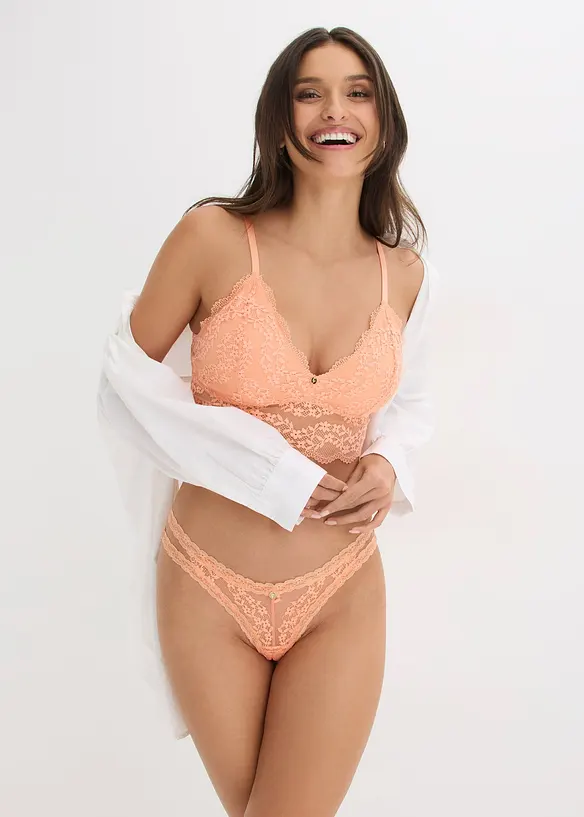 Tanga con pizzo floreale (pacco da 3), bonprix