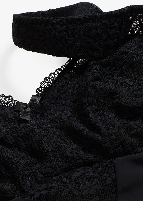 Body senza ferretto con pizzo ed effetto modellante medio, bonprix