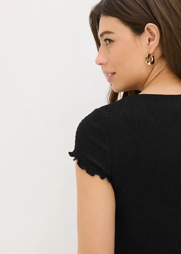 Abito in jersey di cr&ecirc;pe operato, bonprix