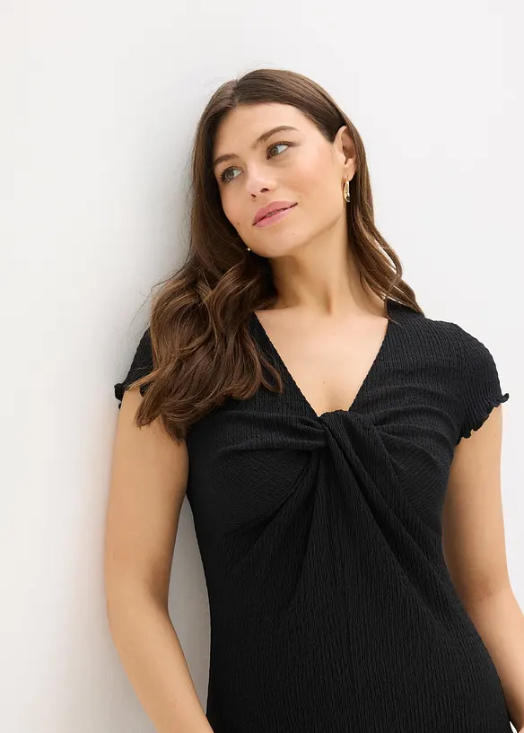 Abito in jersey di cr&ecirc;pe operato, bonprix