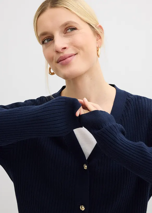 Cardigan in misto viscosa morbido, bonprix