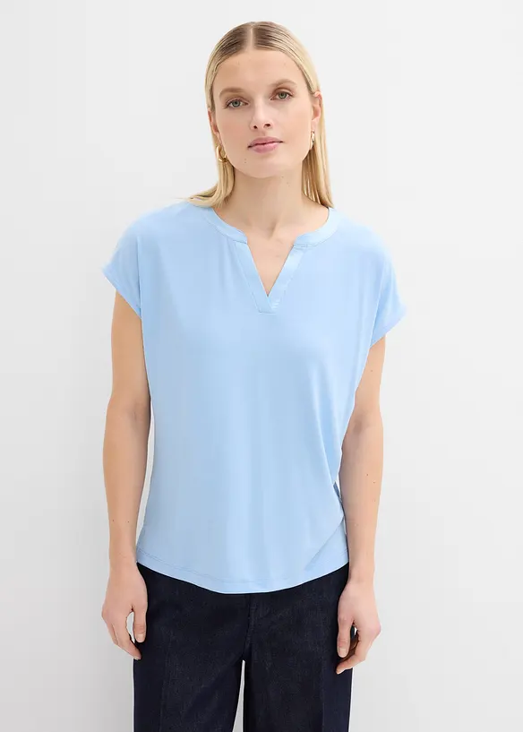 Maglia profilata in satin, bonprix