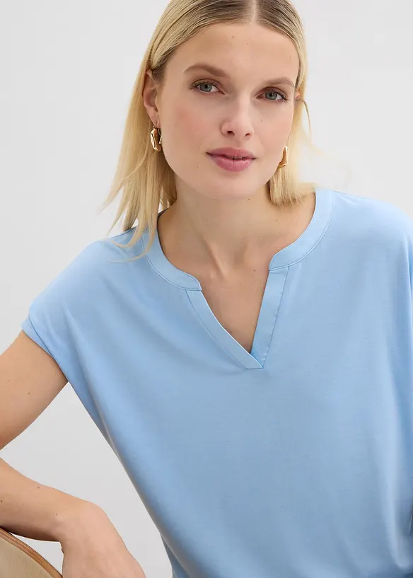 Maglia profilata in satin, bonprix