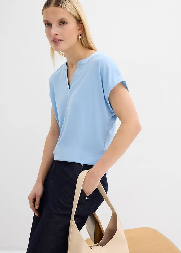 Maglia profilata in satin, bonprix