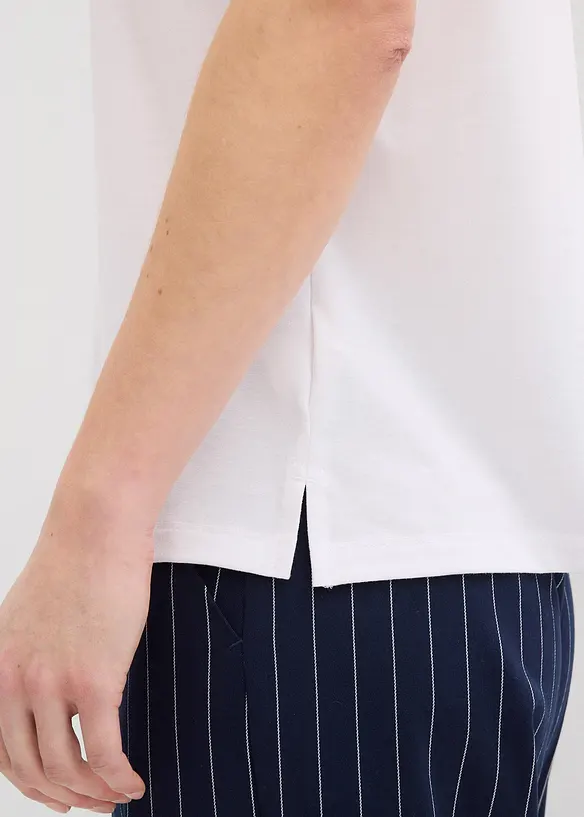 Maglia profilata in satin, bonprix