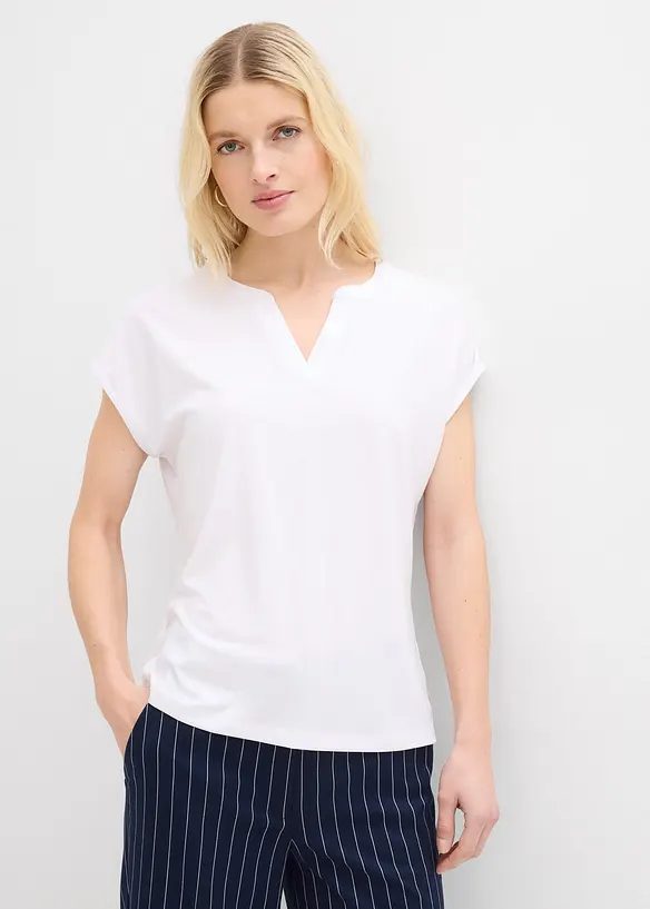 Maglia profilata in satin, bonprix