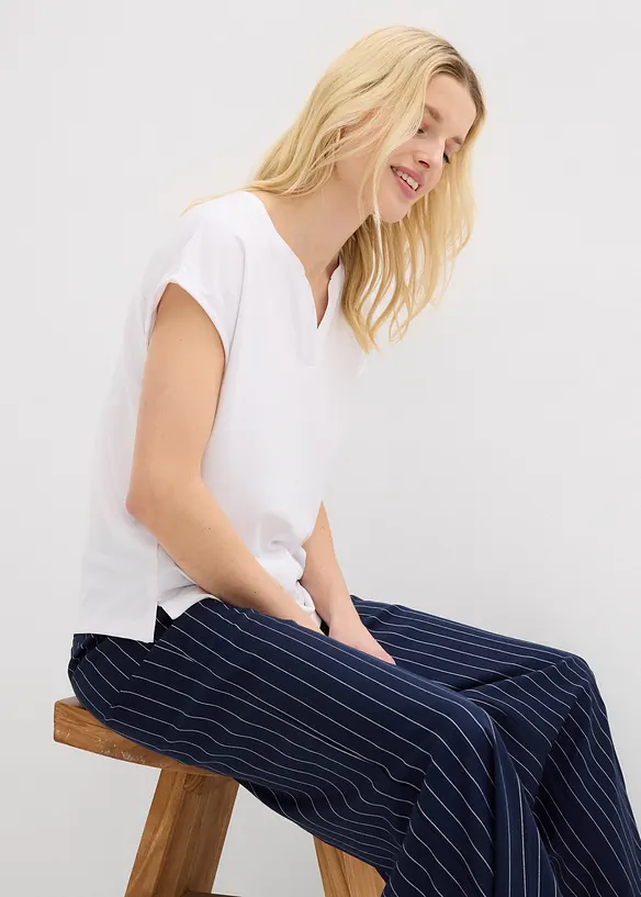 Maglia profilata in satin, bonprix