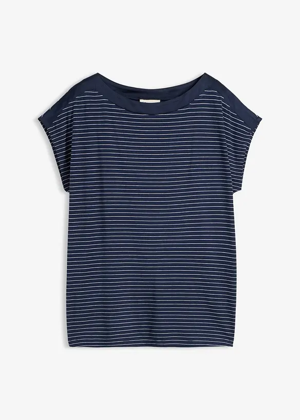 Maglia in viscosa fluente con dettaglio in satin, bonprix