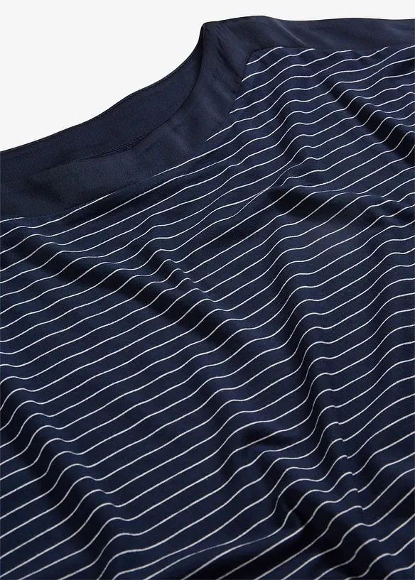 Maglia in viscosa fluente con dettaglio in satin, bonprix