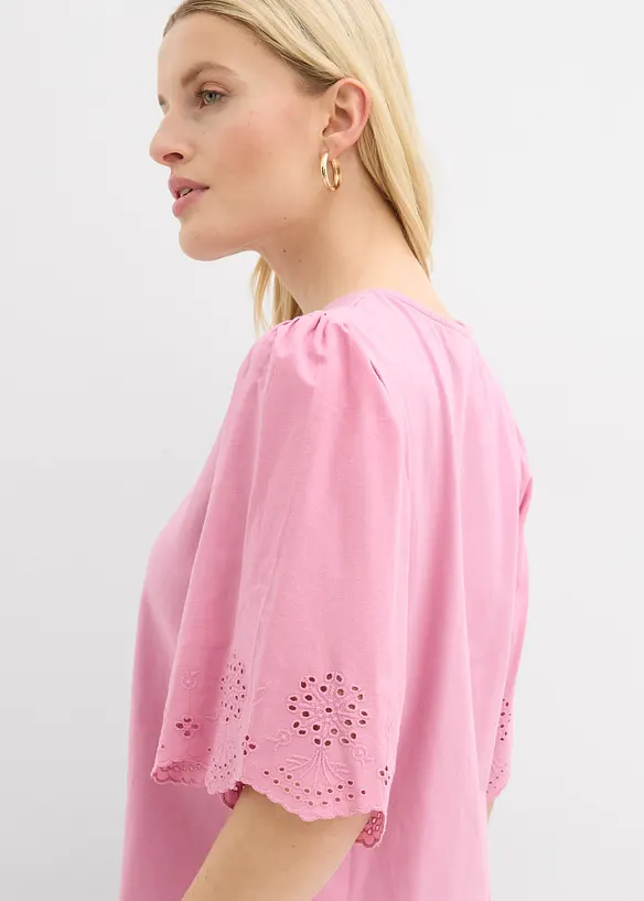 Maglia con ricami traforati, bonprix