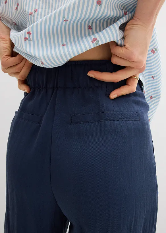 Pantaloni in twill con vita regolabile, bonprix