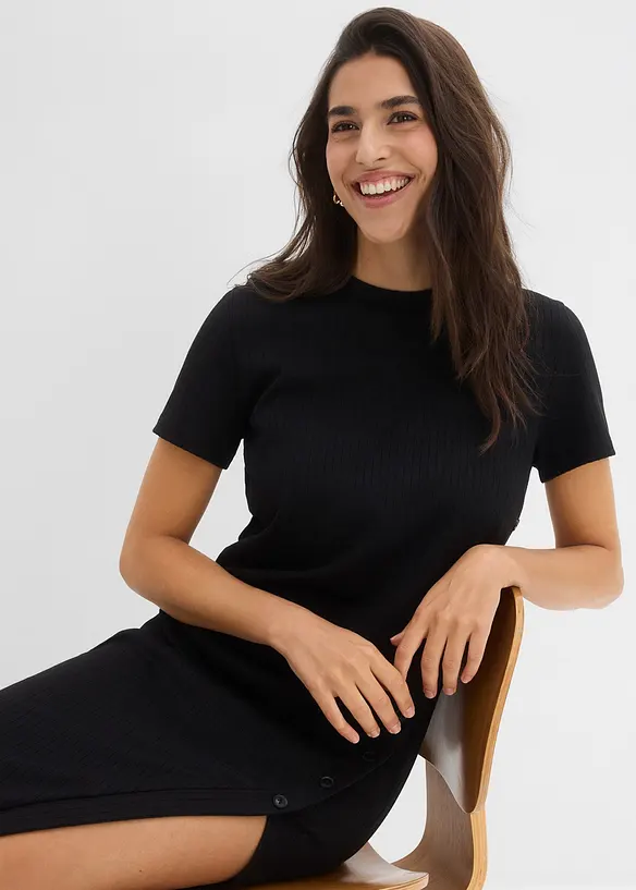 Abito in maglina operata, bonprix