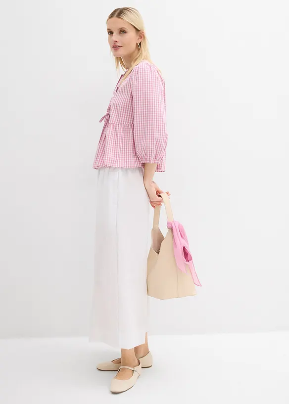 Blusa con allacciatura a fiocchetti, bonprix