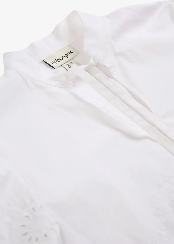 Tunica corta con ricami traforati, bonprix