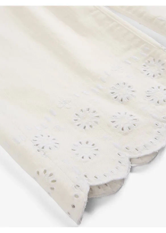 Pantaloni culotte in misto cotone elasticizzato, bonprix