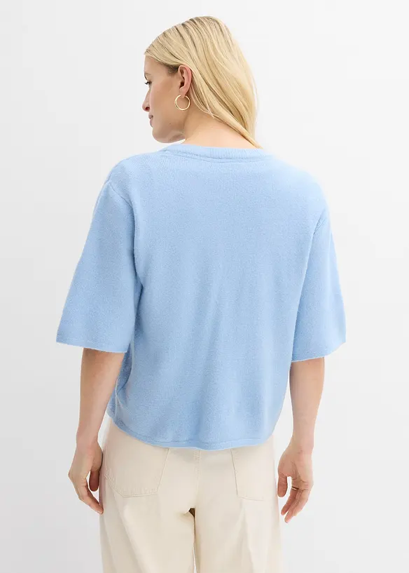 Cardigan in filato fine con fiocchetti, bonprix