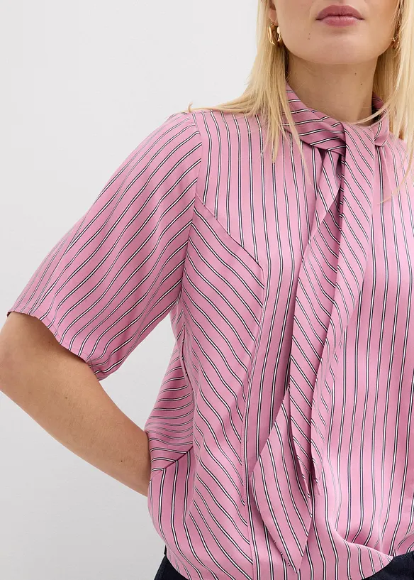 Blusa con fiocco in modal morbido, bonprix