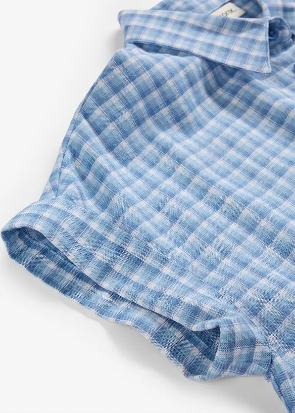 Abito chemisier in misto lino, bonprix