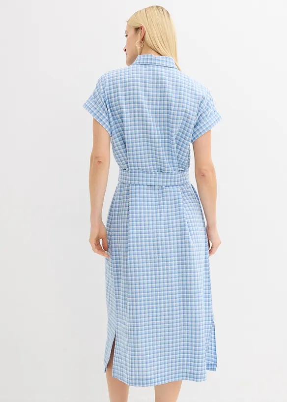 Abito chemisier in misto lino, bonprix