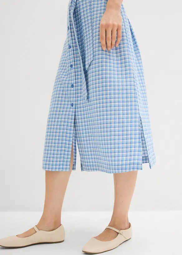 Abito chemisier in misto lino, bonprix