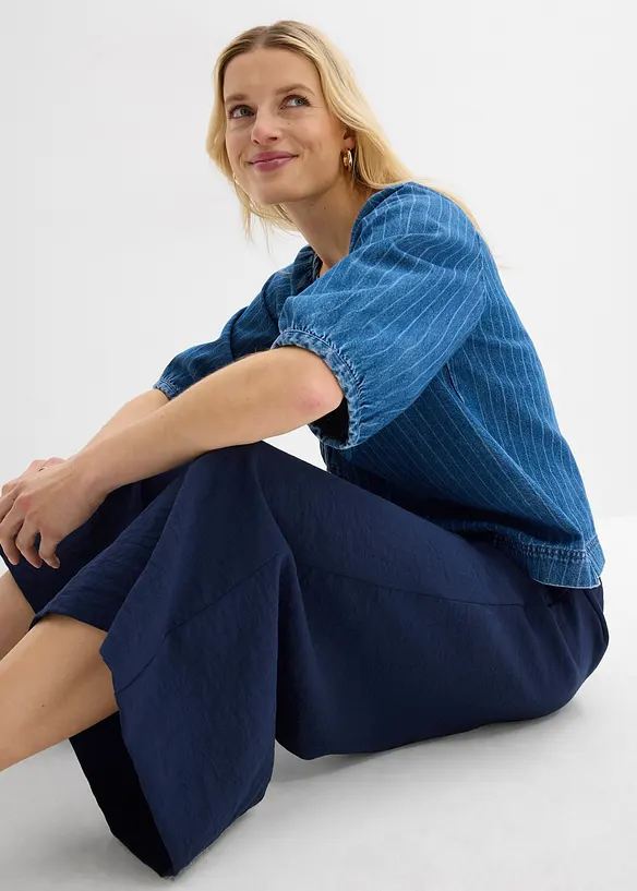 Pantaloni culotte in misto viscosa morbido, bonprix