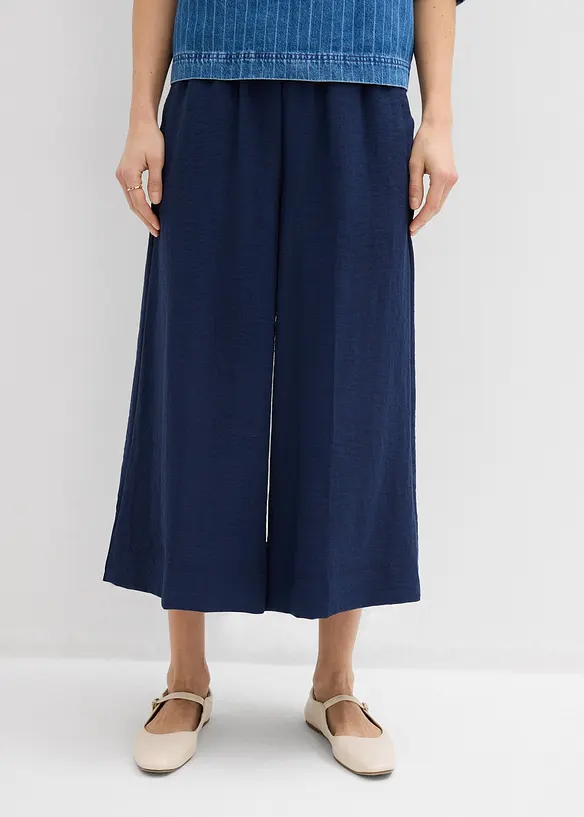 Pantaloni culotte in misto viscosa morbido, bonprix