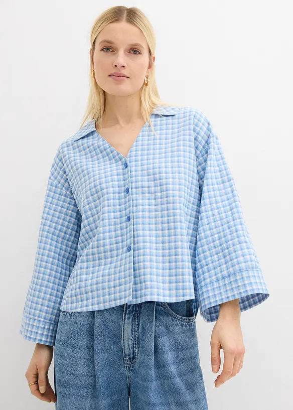 Camicia in misto lino fresco e leggero, bonprix