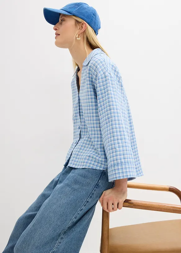 Camicia in misto lino fresco e leggero, bonprix