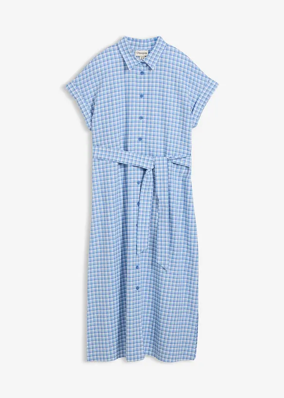 Abito chemisier in misto lino, bonprix