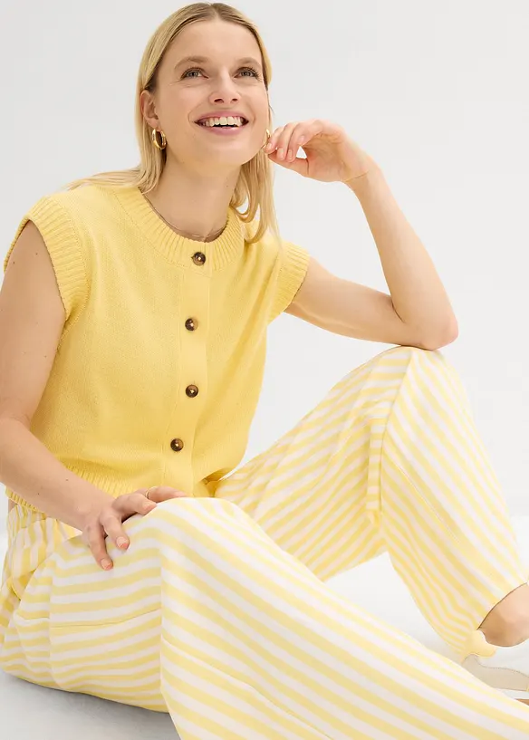 Pantaloni larghi in misto viscosa fluente, bonprix