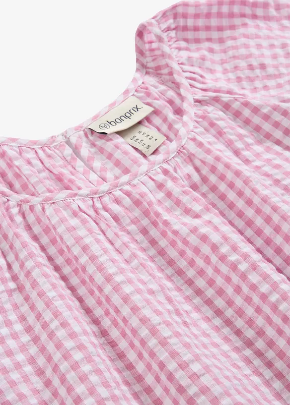 Blusa a maniche corte in puro cotone, bonprix