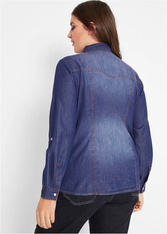 Camicia in jeans di puro cotone biologico, bonprix