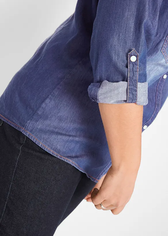 Camicia in jeans di puro cotone biologico, bonprix