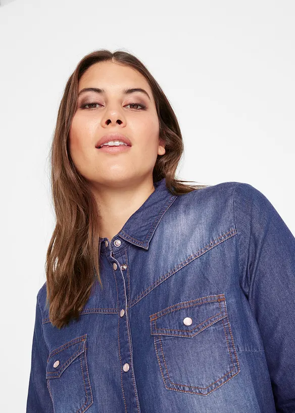 Camicia in jeans di puro cotone biologico, bonprix
