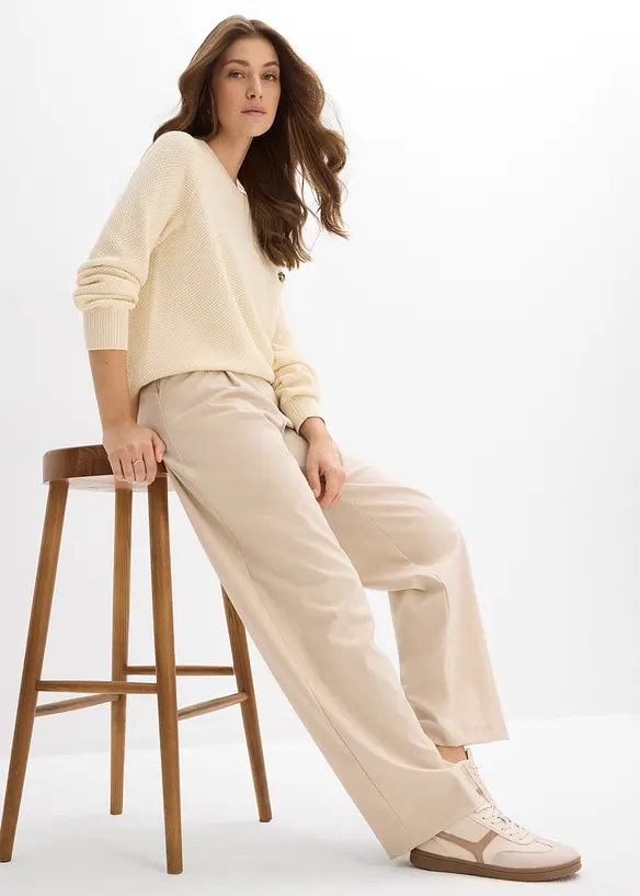 Pantaloni barrel a vita alta, bonprix