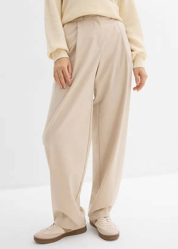 Pantaloni barrel a vita alta, bonprix