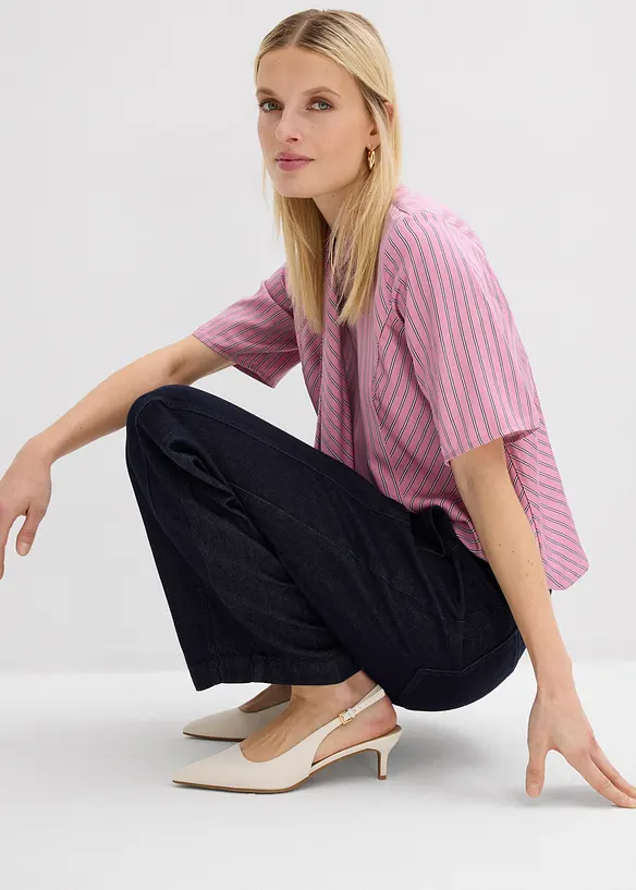 Jeans barrel, vita media, bonprix