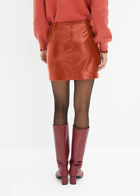 Gonna corta in similpelle, bonprix