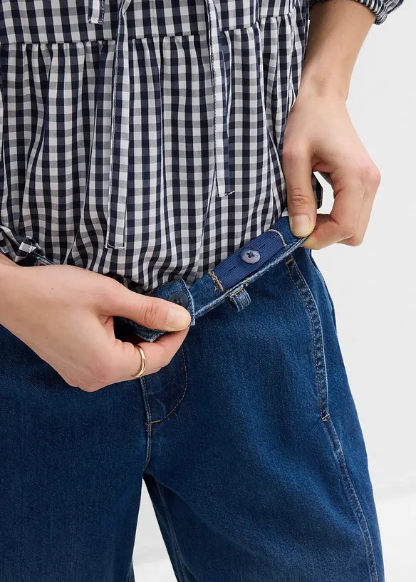 Jeans barrel, vita media, bonprix