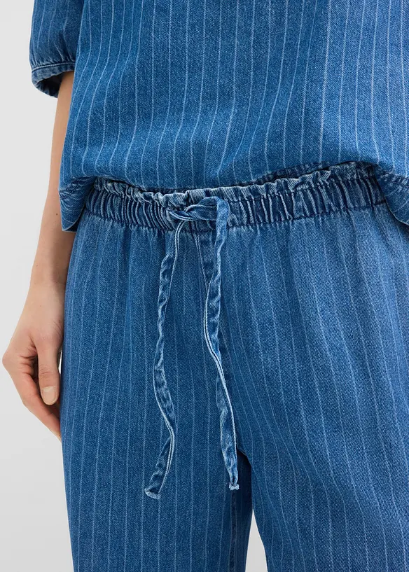 Jeans wide leg con elastico in vita, bonprix