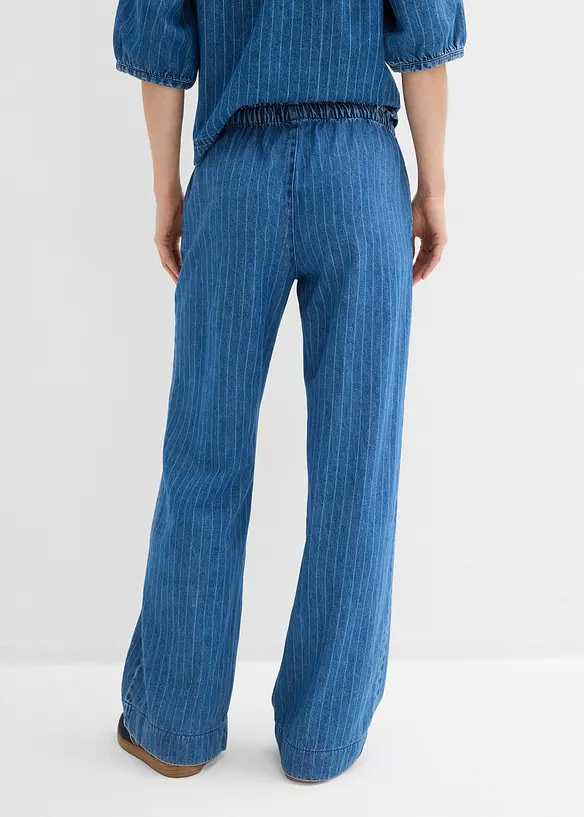 Jeans wide leg con elastico in vita, bonprix