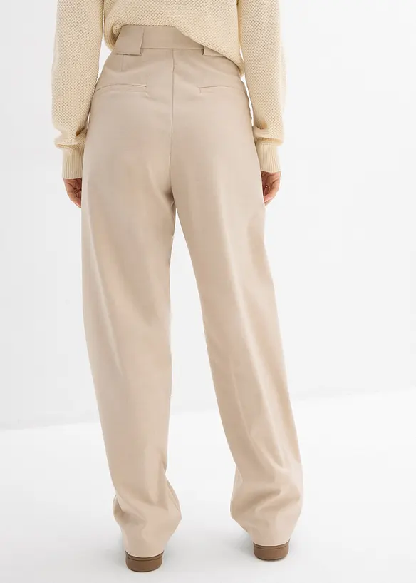 Pantaloni barrel a vita alta, bonprix