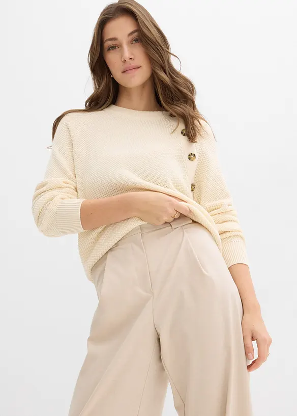 Pantaloni barrel a vita alta, bonprix